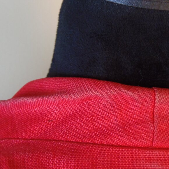 Vintage Chaus Women's 100% Linen Red Blazer SZ 12 Costumer 70s Officewear - Picture 9 of 10